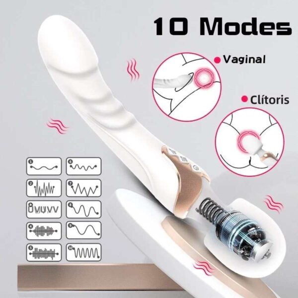 Vibrador Dildo Doble Vibración Clítoris y Punto G Juguete Sexual - Imagen 2