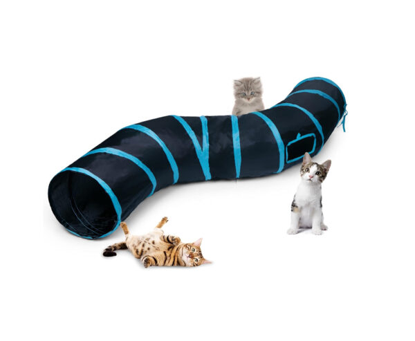 Túnel Para Gatos 2 salidas Curvo Plegable
