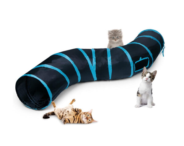 Túnel Para Gatos 2 salidas Curvo Plegable - Imagen 7