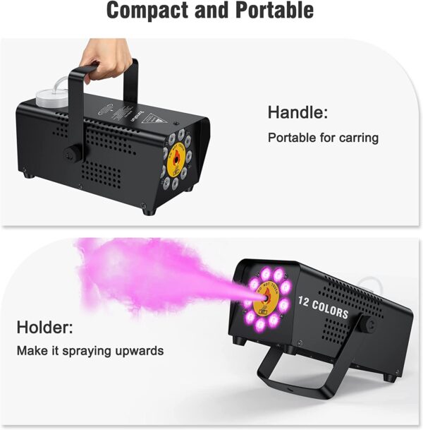 Maquina De Humo 500w Con Luz Led Incluye Litro Liquido - Imagen 5