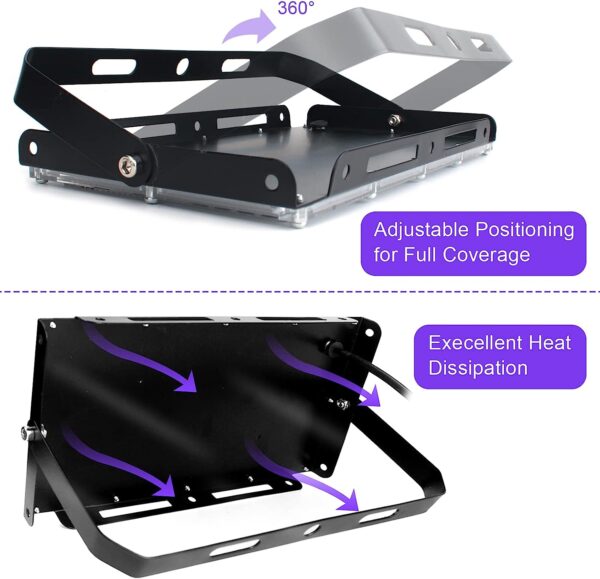 Reflector Uv (Ultravioleta) 150w Resistente Al Agua, Luz Negra Neón - Imagen 7