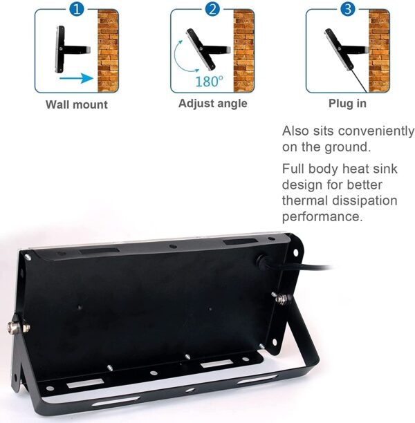 Reflector Uv (Ultravioleta) 100w Resistente Al Agua, Luz Negra Neón - Imagen 8