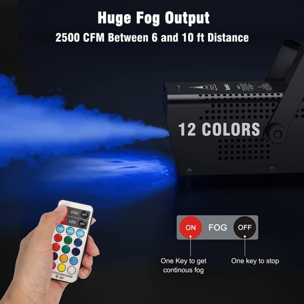 Maquina De Humo 500w Con Luz Led Incluye Litro Liquido - Imagen 6