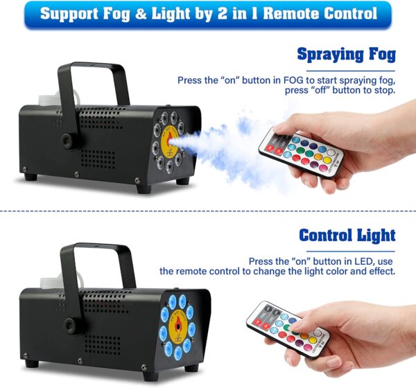 Maquina De Humo 500w Con Luz Led Incluye Litro Liquido - Imagen 8