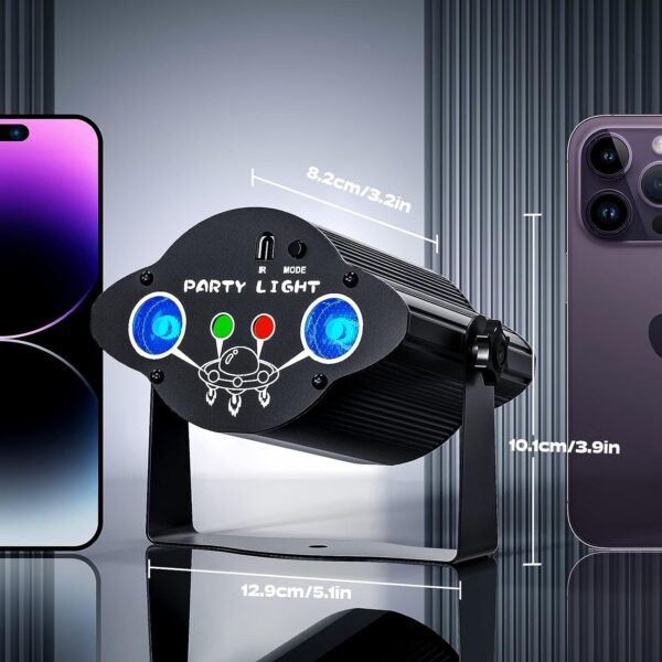 Laser 3en1 Audio Rítmico RGB con patrones y efectos Estroboscópicos - Imagen 2