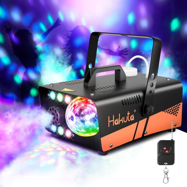 Máquina de humo de 600 W con luz de bola de discoteca y luces LED RGB - Imagen 4