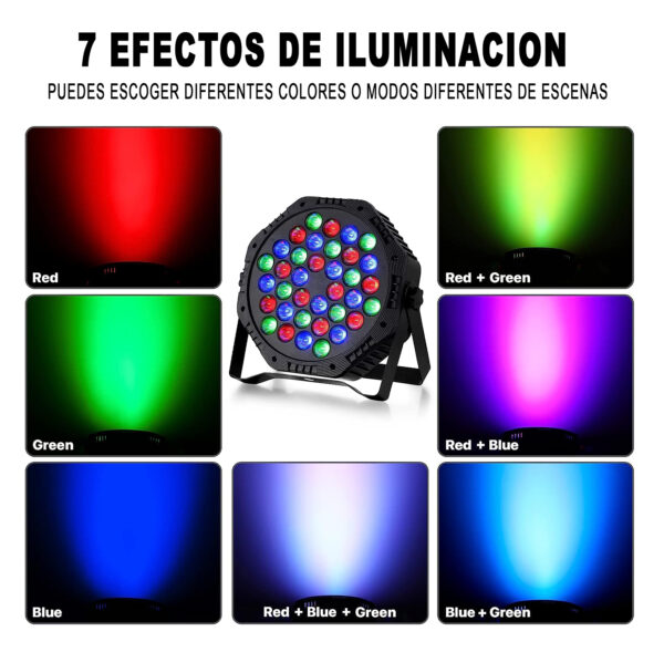 Parled 36L RGBW Audio Rítmica Con 8 Modos De Trabajo (moderna) - Imagen 2