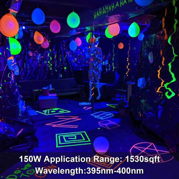 Reflector Uv (Ultravioleta) 150w Resistente Al Agua, Luz Negra Neón - Imagen 6