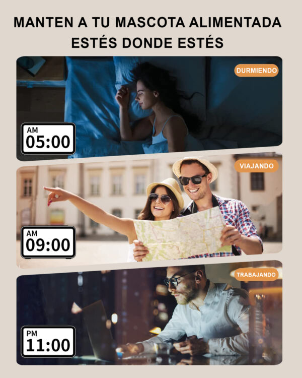 Comedero Dispensador Automático Perros Gatos Wifi App Celular - Imagen 2