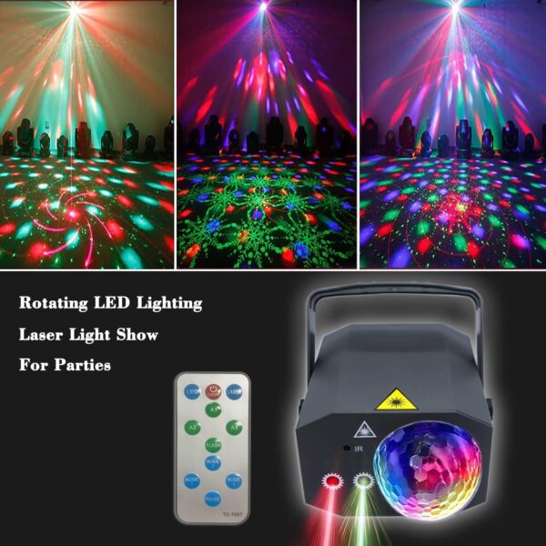 Luz Laser 2en1 Super Potente Audio Rítmico RGB - Imagen 4