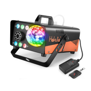 Máquina de humo de 600 W con luz de bola de discoteca y luces LED RGB