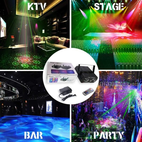 Laser 2en1 Alta Potencia Audio Rítmico RGB Dos Chorros De laser - Imagen 9