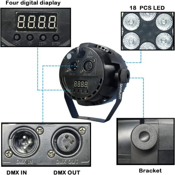 Parled mini 12 Leds Multicolor Rítmica con 7 modos de trabajo - Imagen 9