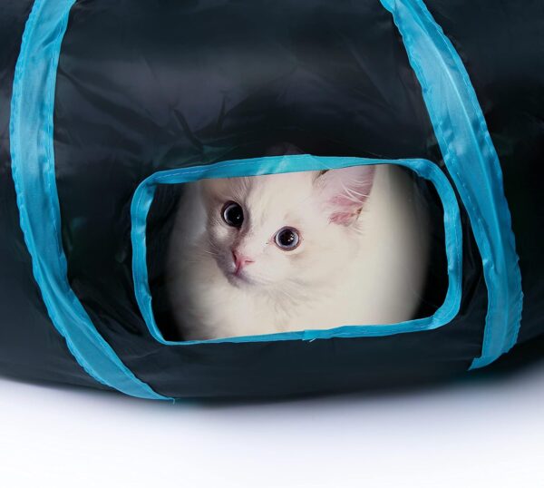 Túnel Para Gatos 2 salidas Curvo Plegable - Imagen 2
