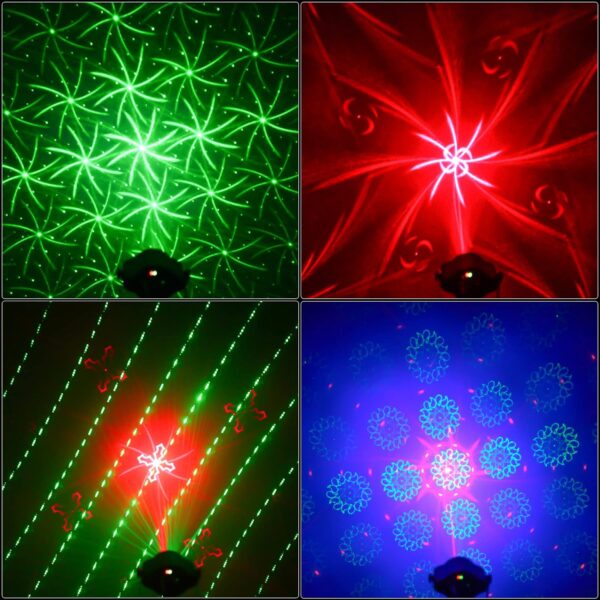 Laser 3en1 Audio Rítmico RGB con patrones y efectos Estroboscópicos - Imagen 4