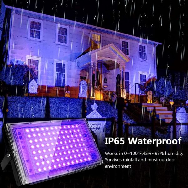 Reflector Uv (Ultravioleta) 100w Resistente Al Agua, Luz Negra Neón - Imagen 5