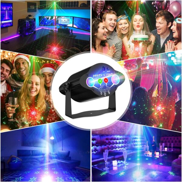 Laser 3en1 Audio Rítmico RGB con patrones y efectos Estroboscópicos - Imagen 8