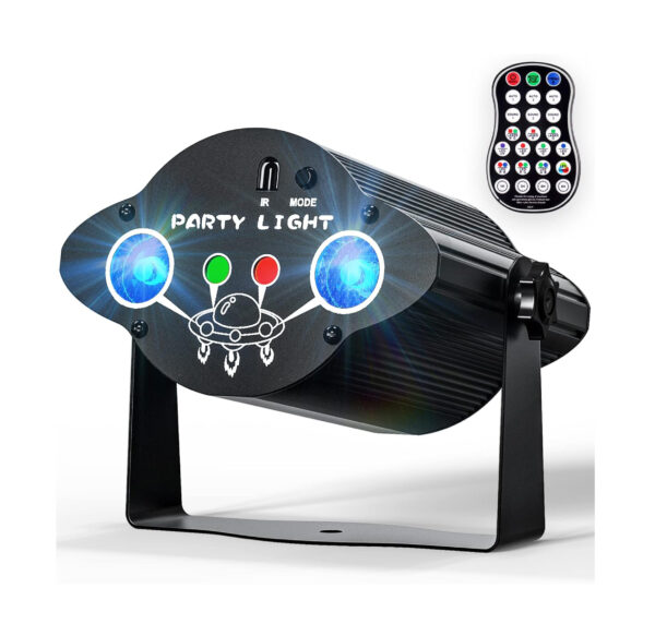 Laser 3en1 Audio Rítmico RGB con patrones y efectos Estroboscópicos