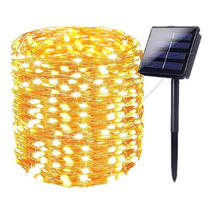 Tira De Luz Solar Guirnalda Luces Exterior e interior Blanco Cálido