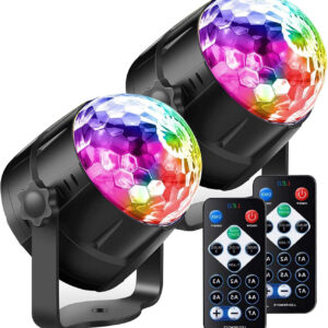 (paquete De 2) Luz Discoteca Rítmica, Djs Y Fiestas Rgb