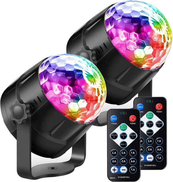 (paquete De 2) Luz Discoteca Rítmica, Djs Y Fiestas Rgb