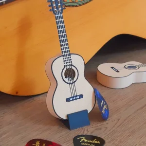 Guitarra Porta Púas Pick Pajuelas Para Guitarra + Obsequio Beige Fino